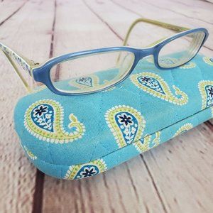 VERA BRADLEY Frannie Eyeglasses Capri Blue Case